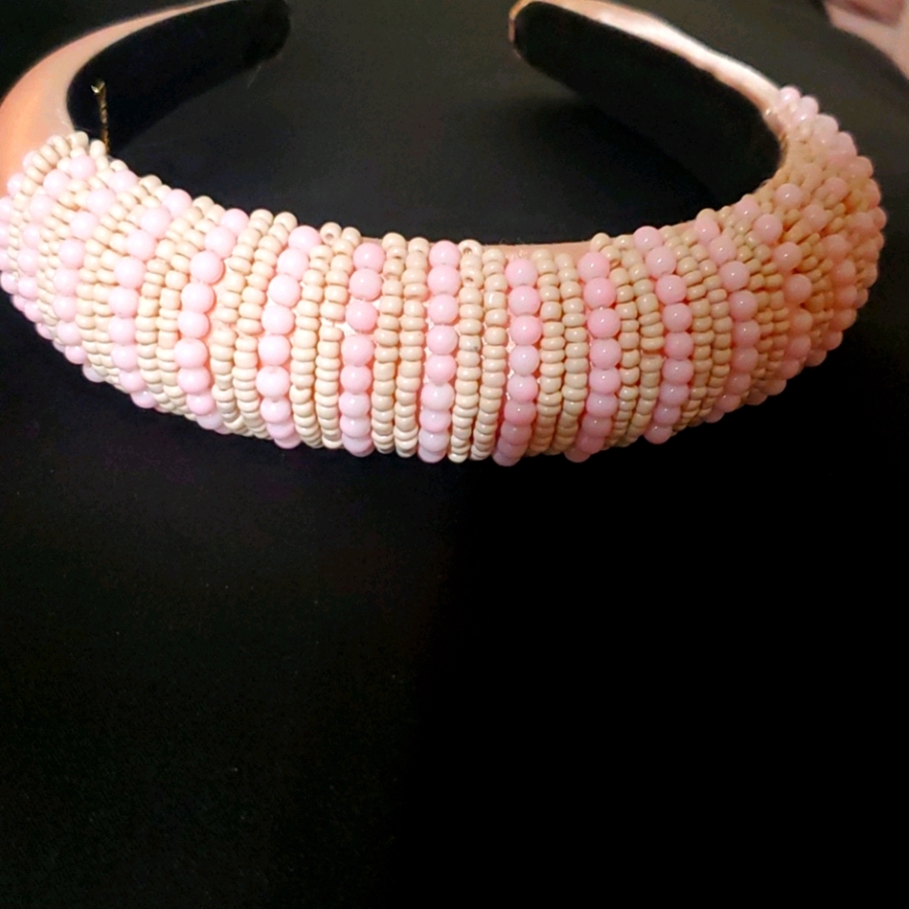 Pink beaded headband from Sugar Fix by Bauble Bar